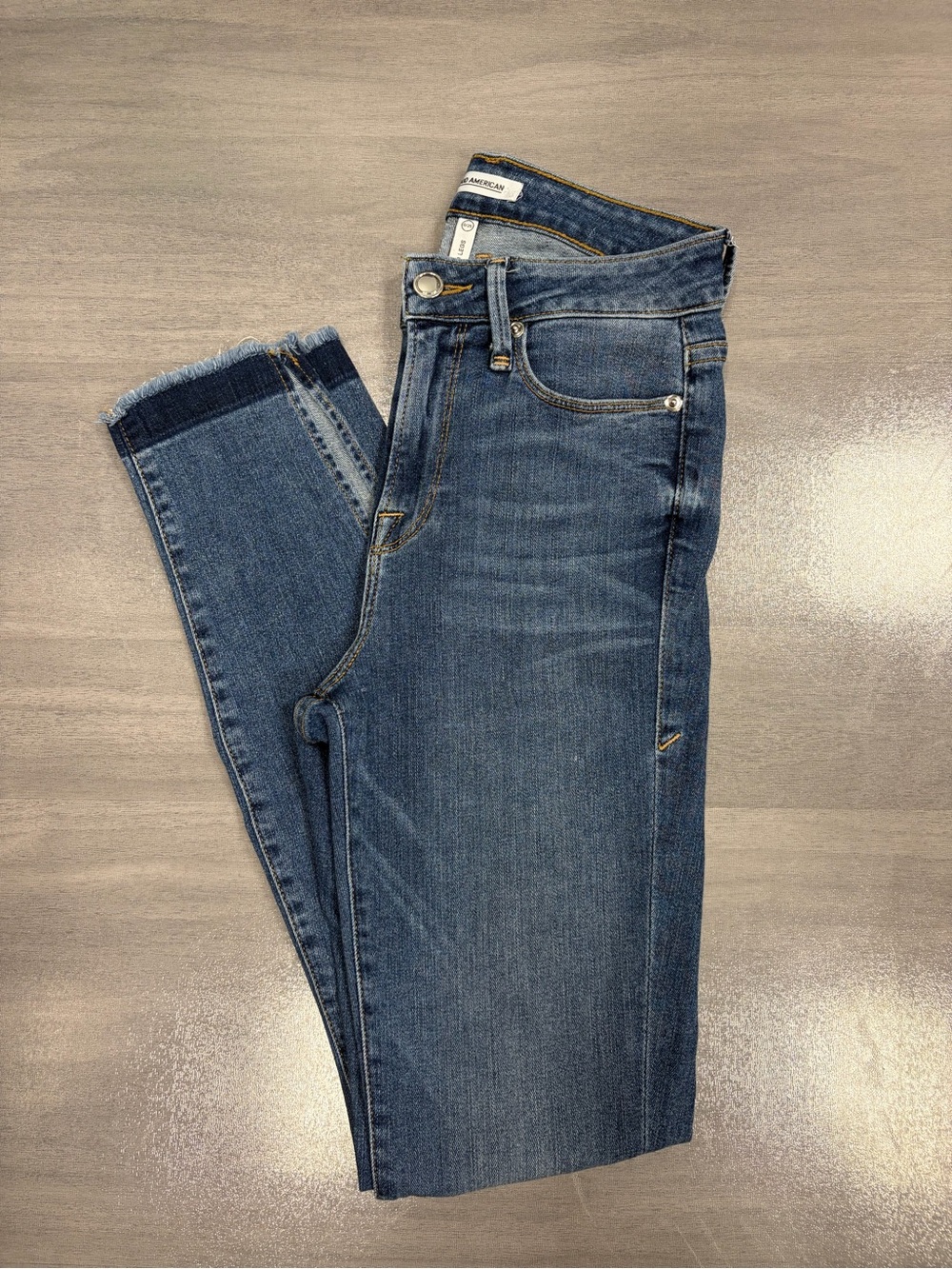 Good American Good Legs Skinny Jeans - High Rise - Medium/Dark Wash